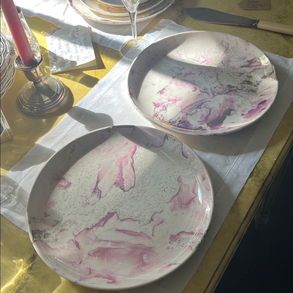 Sascha Brastoff “Surf Ballet” Dinner Plates, set of 2